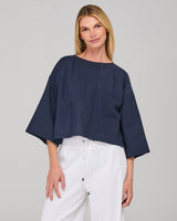 Dimple Top - Navy