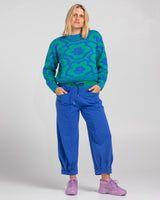 Dahlia Jumper - Blue/Green