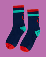 Smile Socks - Navy Multi