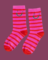 Smile Socks - Pink Multi