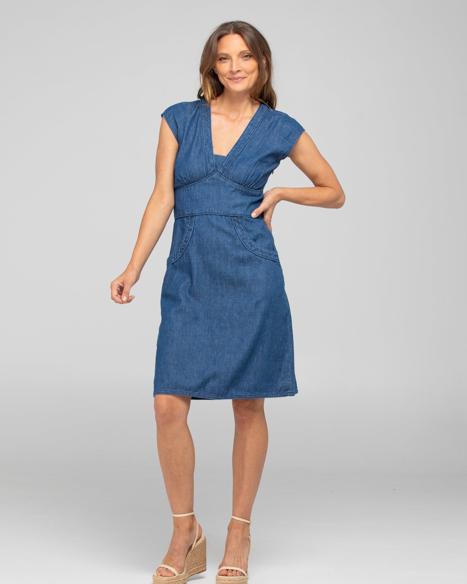 Daisy Dress - Mid Wash Denim