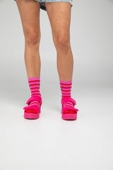 Smile Socks - Pink Multi