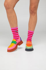 Smile Socks - Pink Multi