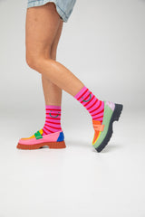 Smile Socks - Pink Multi