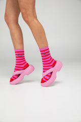 Smile Socks - Pink Multi
