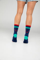 Smile Socks - Navy Multi