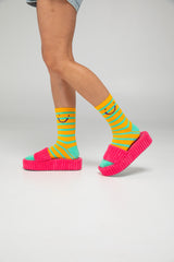 Smile Socks - Yellow Multi