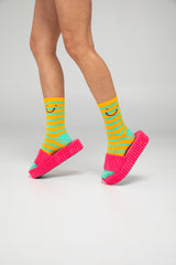 Smile Socks - Yellow Multi
