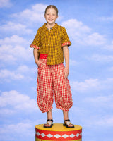 Kids Keiko Shirt - Mustard Seersucker