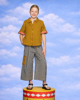 Kids Keiko Shirt - Mustard Seersucker