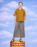 Kids Keiko Shirt - Mustard Seersucker