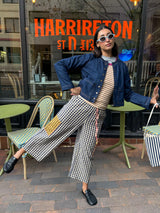Evelina Pant- Navy Seersucker