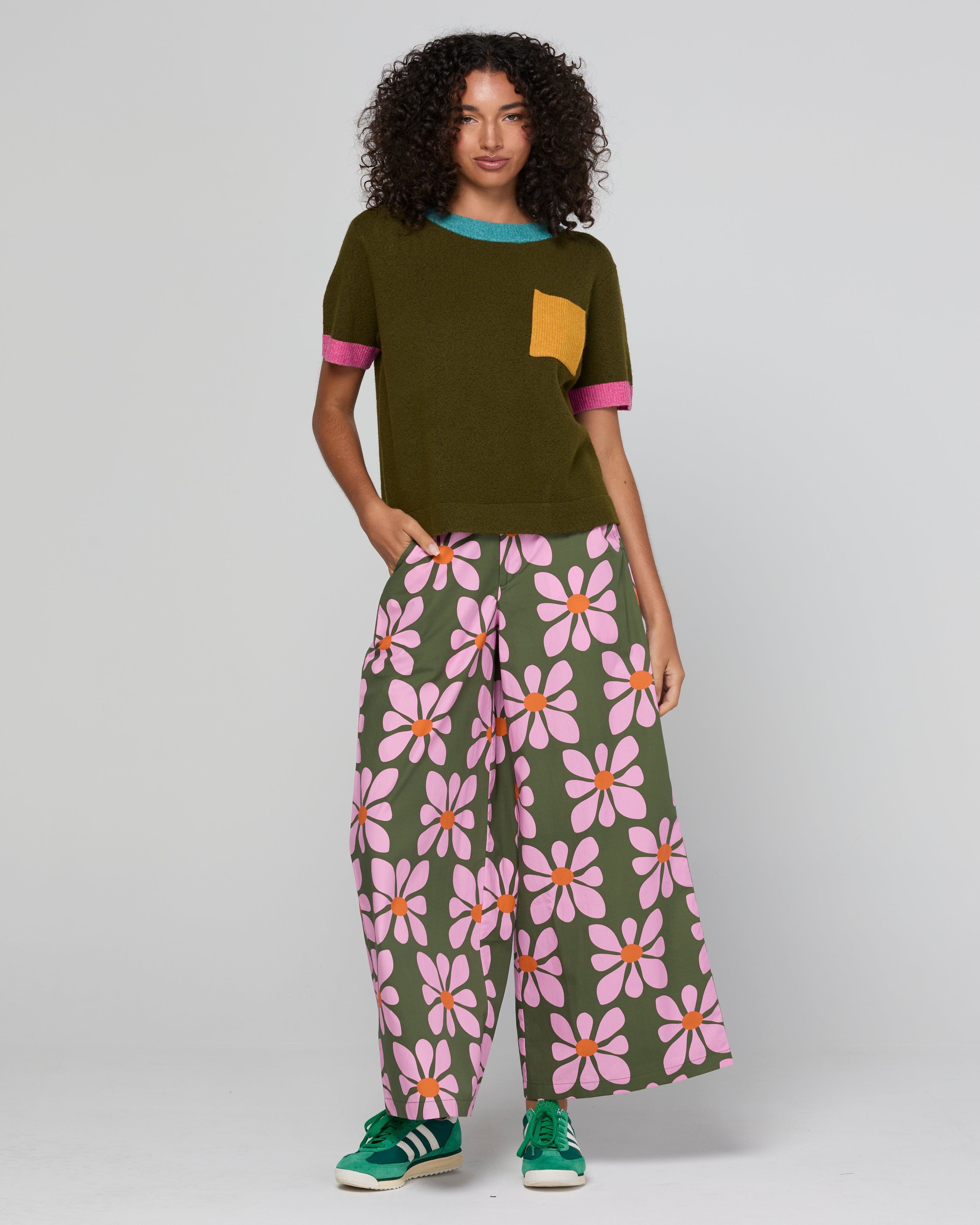 Poet Tee - Khaki Multi