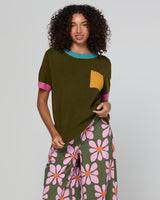 Poet Tee - Khaki Multi