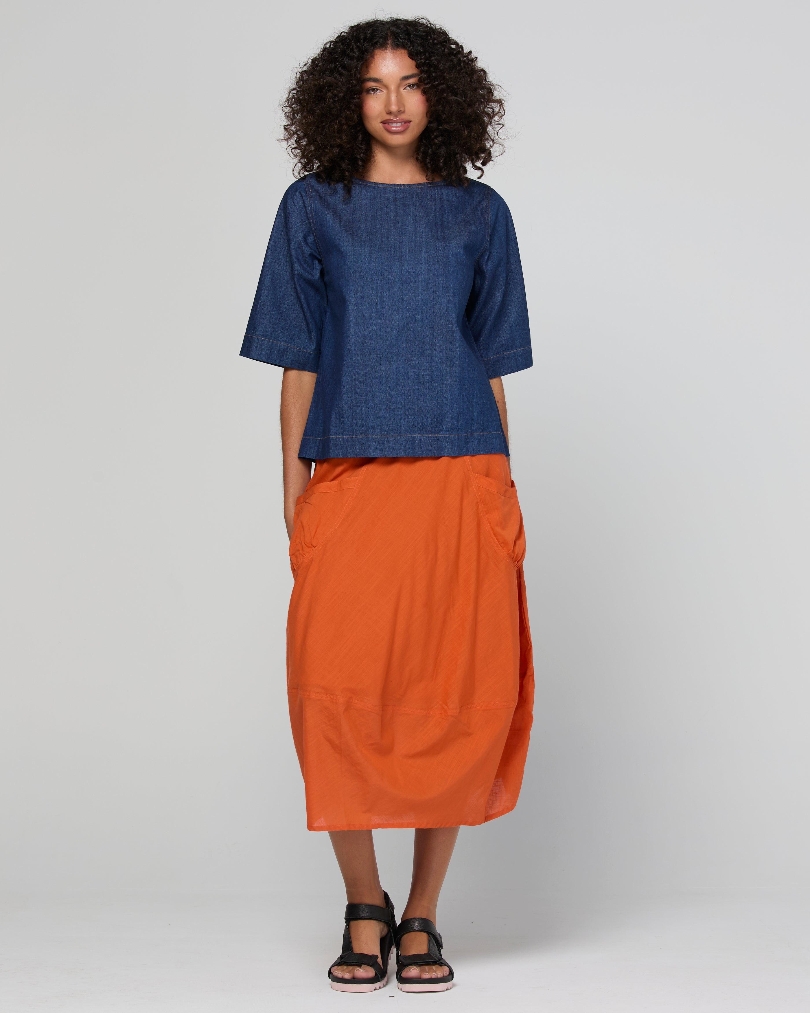 Fumiko Tee - Dark Denim