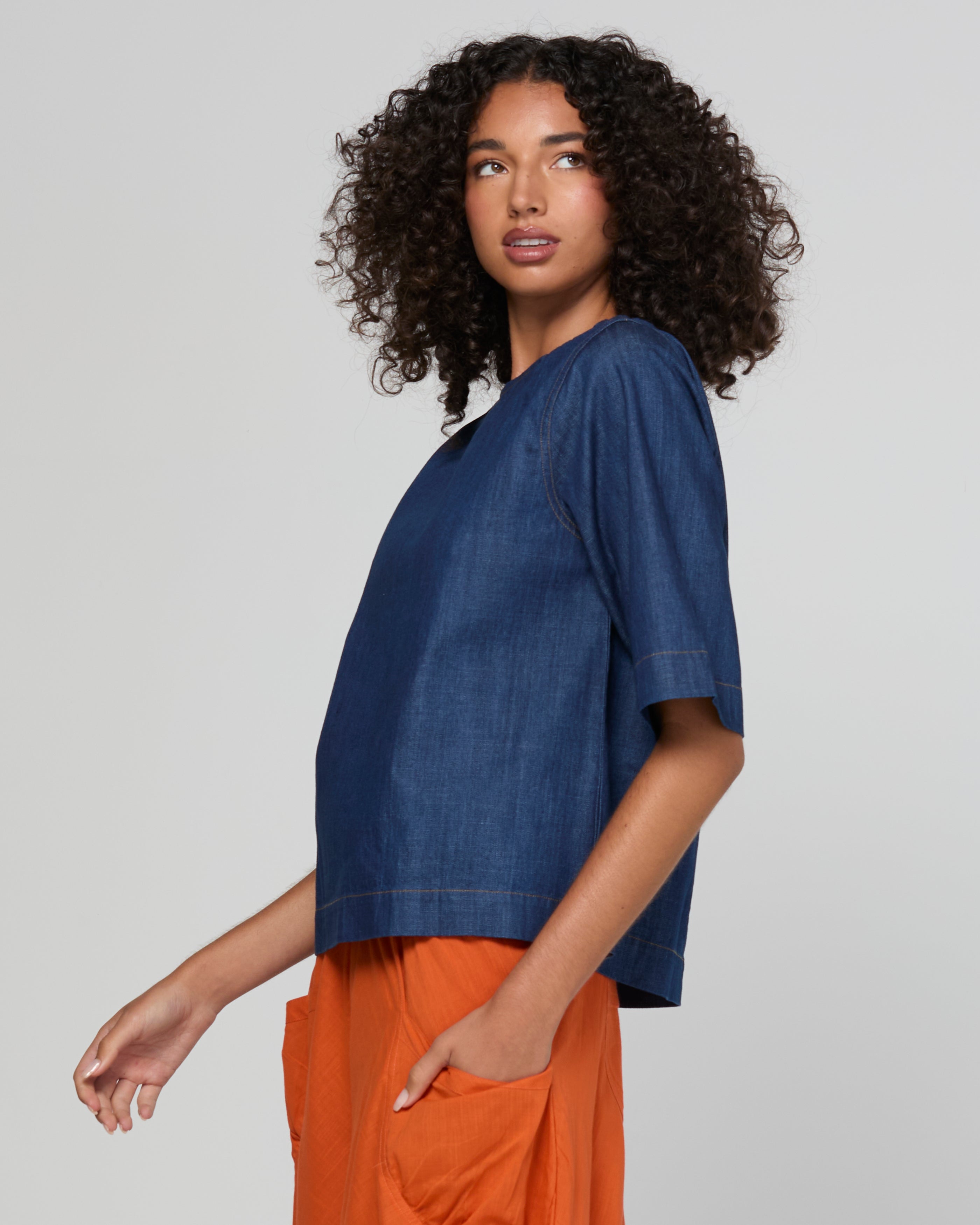 Fumiko Tee - Dark Denim
