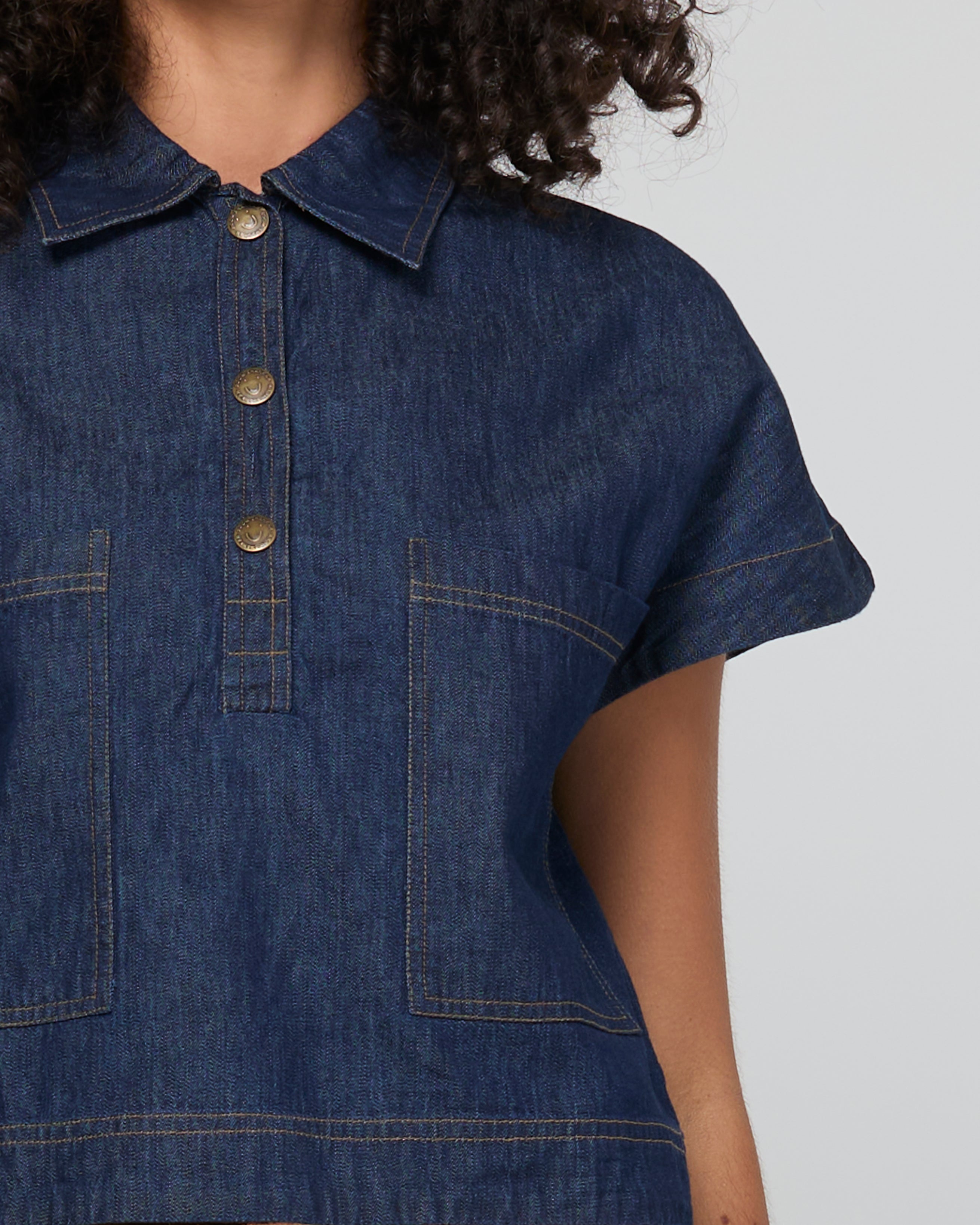 Fumiko Top - Dark Denim