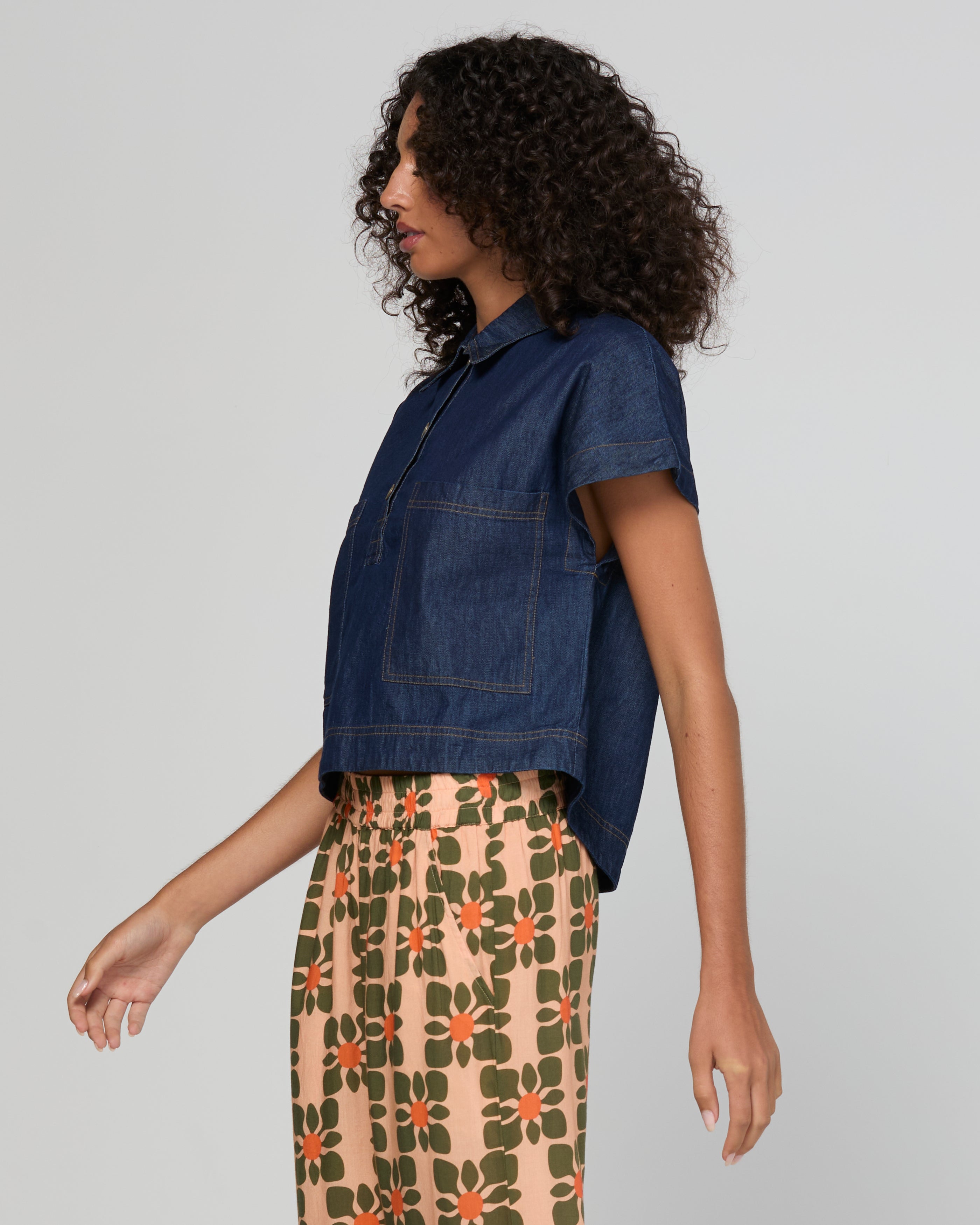 Fumiko Top - Dark Denim