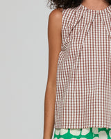 Chekku Top - Cocoa Gingham