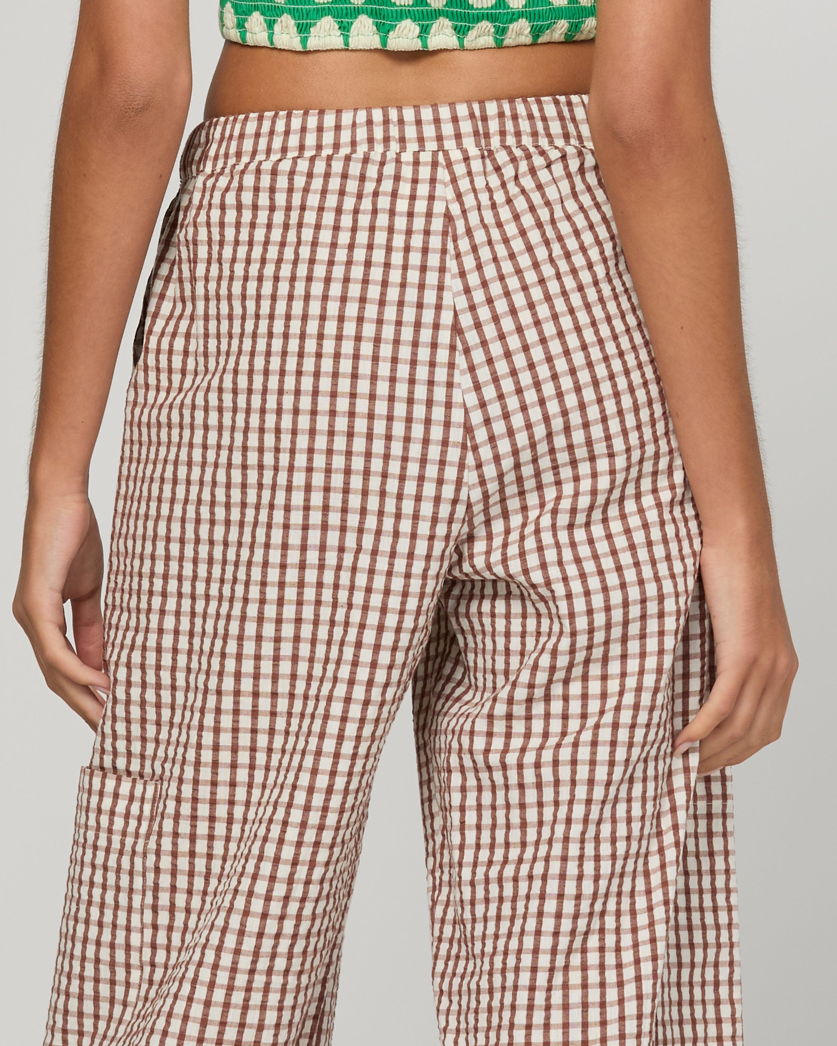 Evelina Pant - Cocoa Gingham