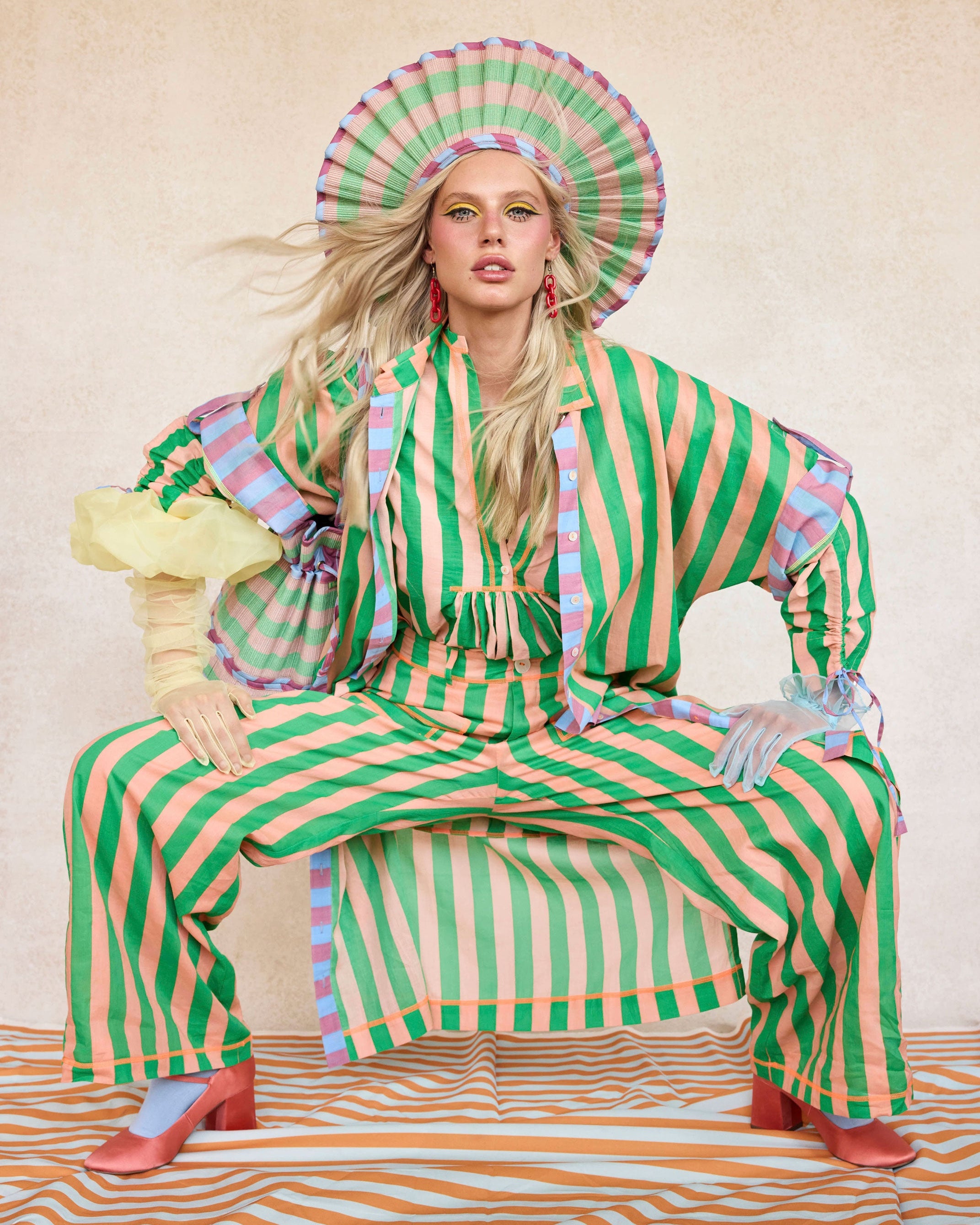 Luxe Capri Hat - Stripe Spritz