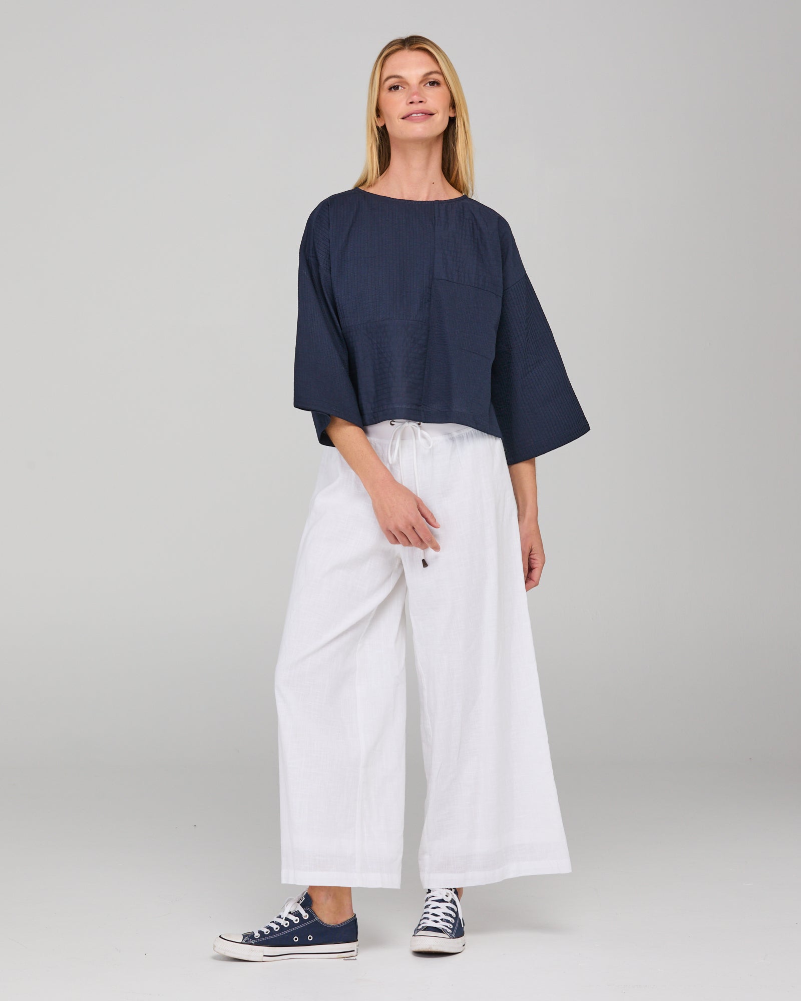 Dimple Top - Navy