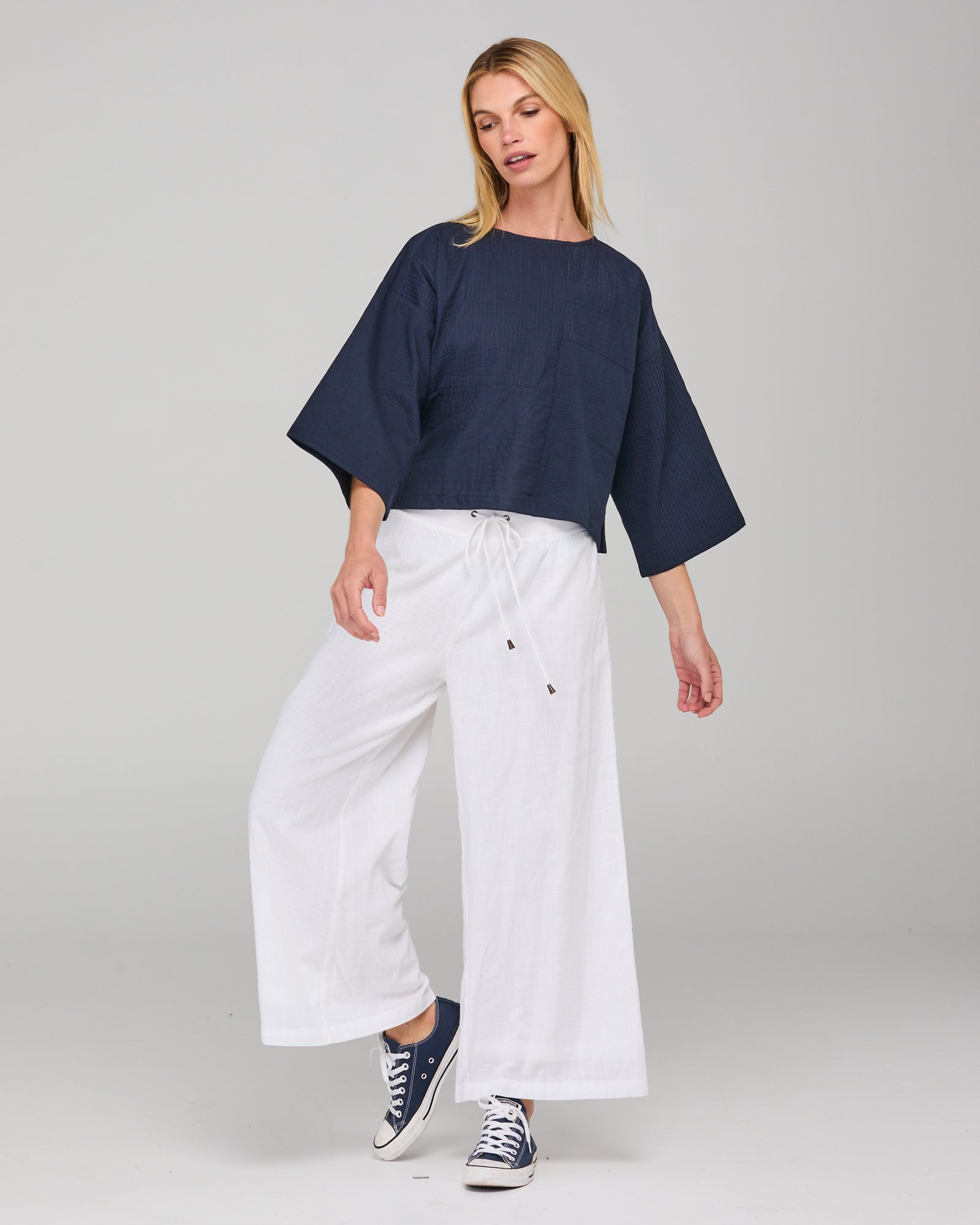 Dimple Top - Navy