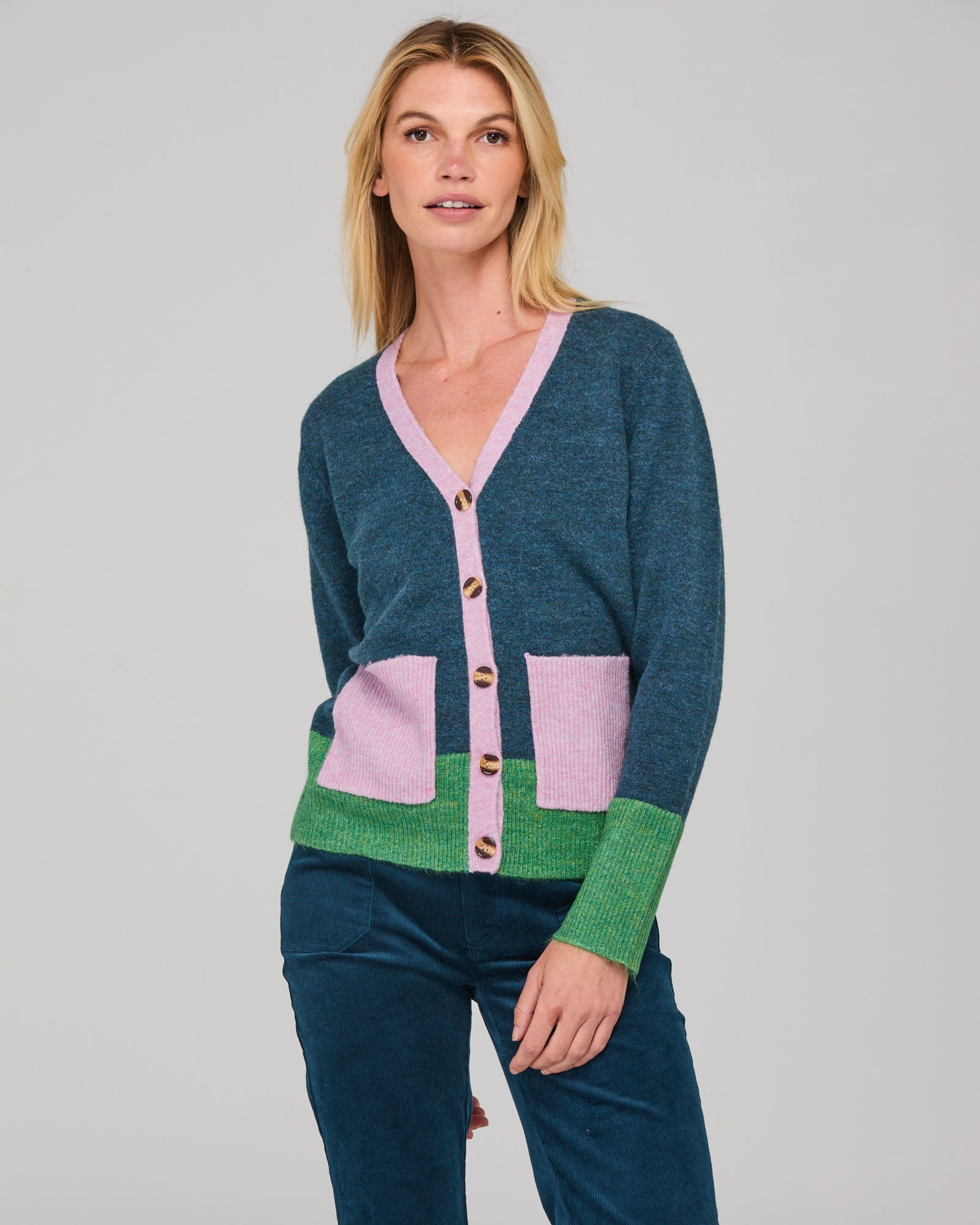 Poet Cardigan - Blue Multi