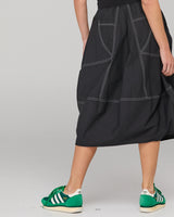 Guru Skirt - Black/White Stitching