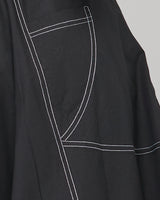 Guru Skirt - Black/White Stitching