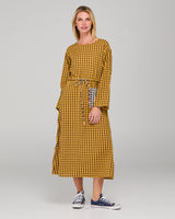 Akari Dress - Mustard Seersucker
