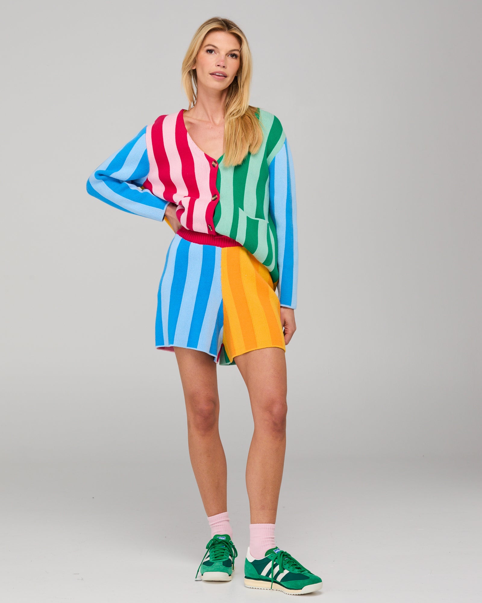 Rainbow Cardigan - Rainbow Stripe