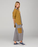 Evelina Pant- Navy Seersucker