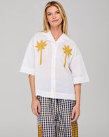 Sabal Shirt - White Mustard Embroidery