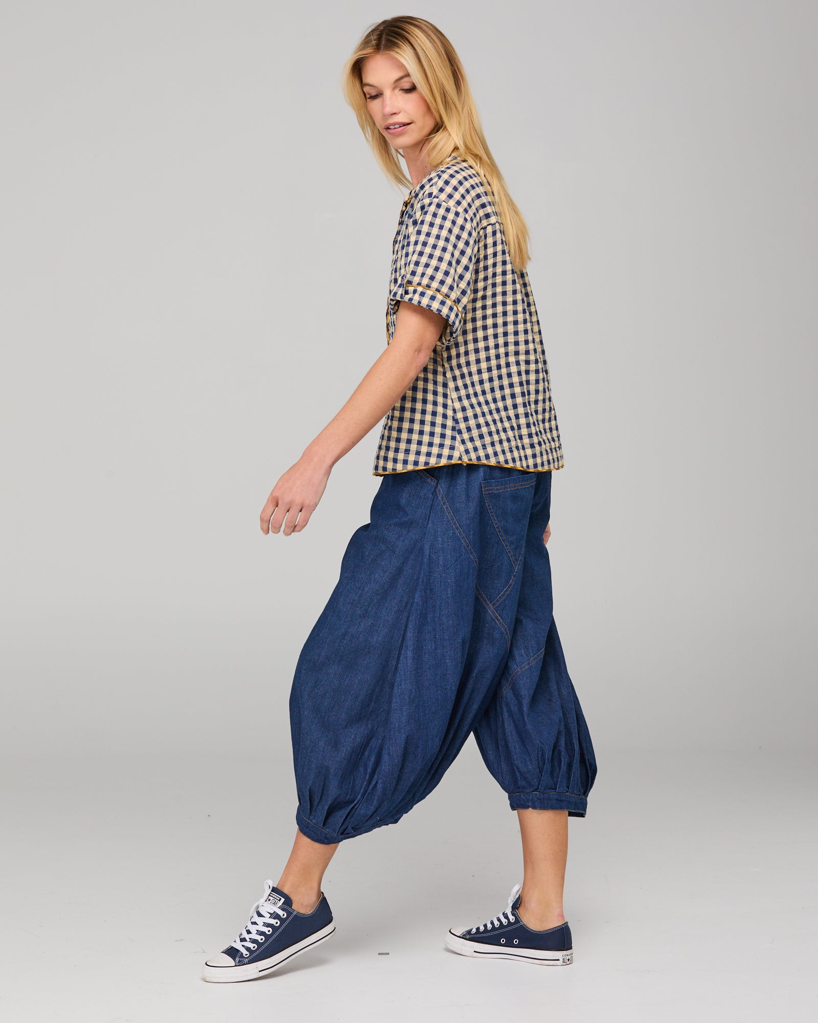 Guru Pant - Dark Denim Contrast Stitching