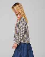 Fleetwood Top - Navy Spliced Seersucker