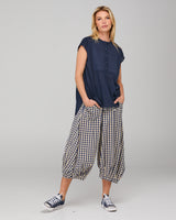 Guru Pant - Navy Seersucker