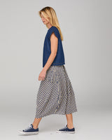 Leaf Top - Dark Denim Contrast Stitching