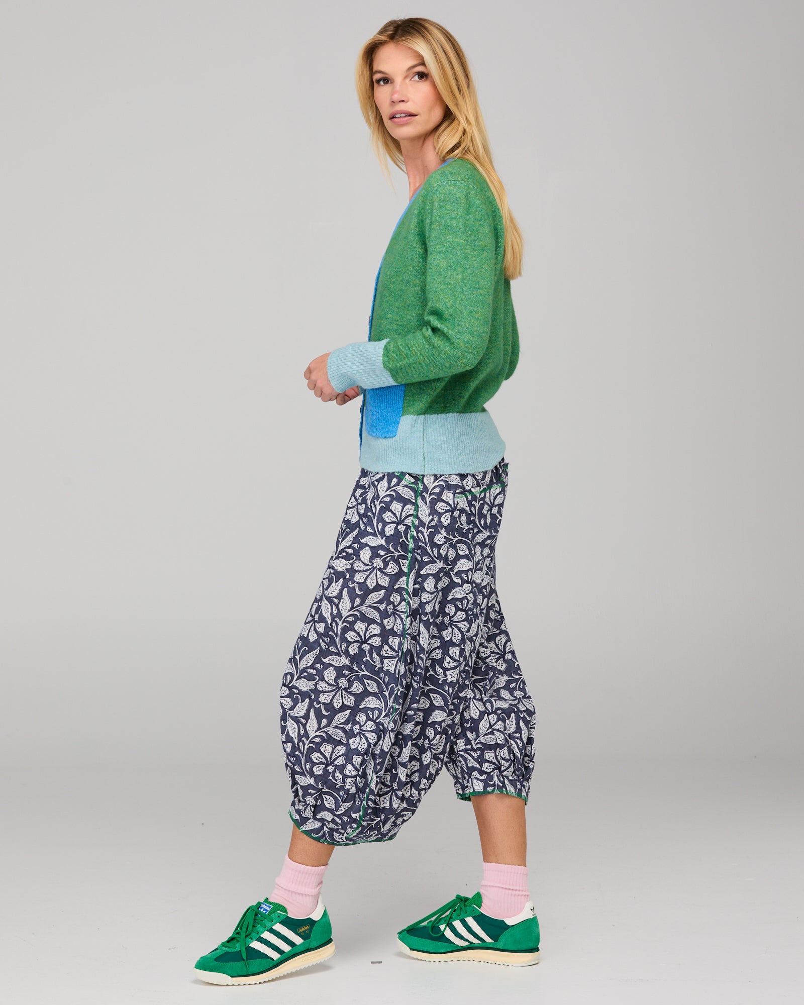 Poet Cardigan - Green Multi