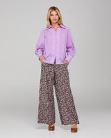 Yuna Shirt Embroidered  - Purple