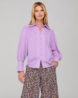 Yuna Shirt Embroidered  - Purple