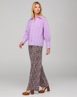Yuna Shirt Embroidered  - Purple