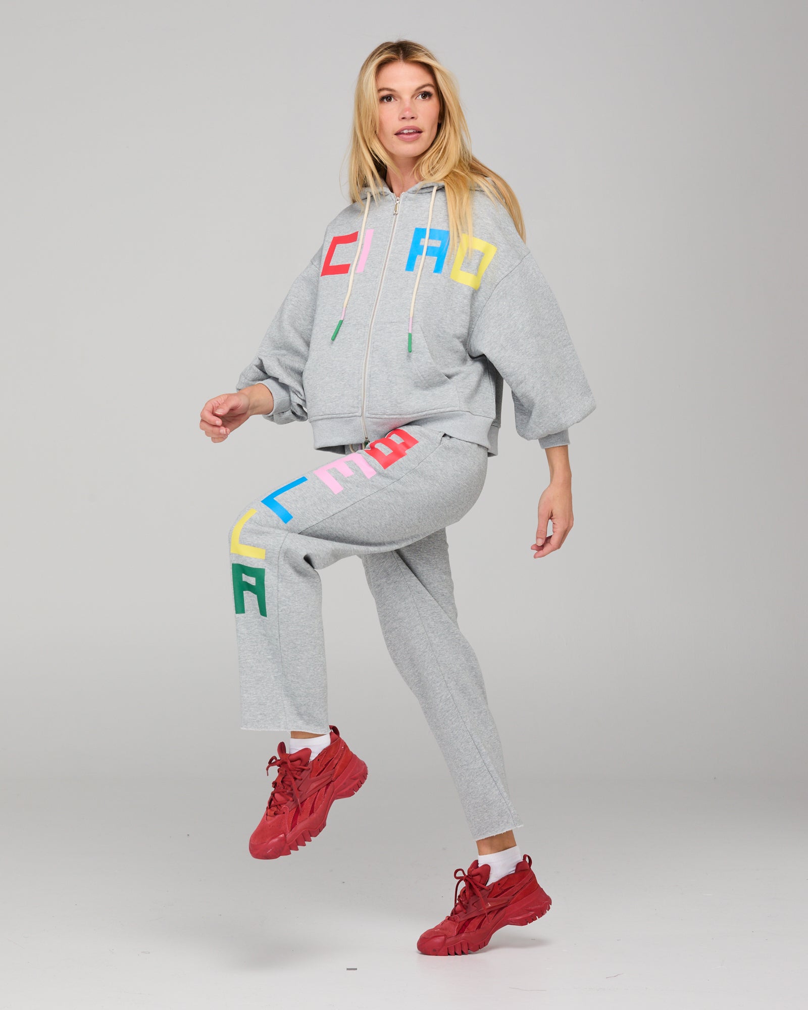 Bella Track Pant - Grey Marle