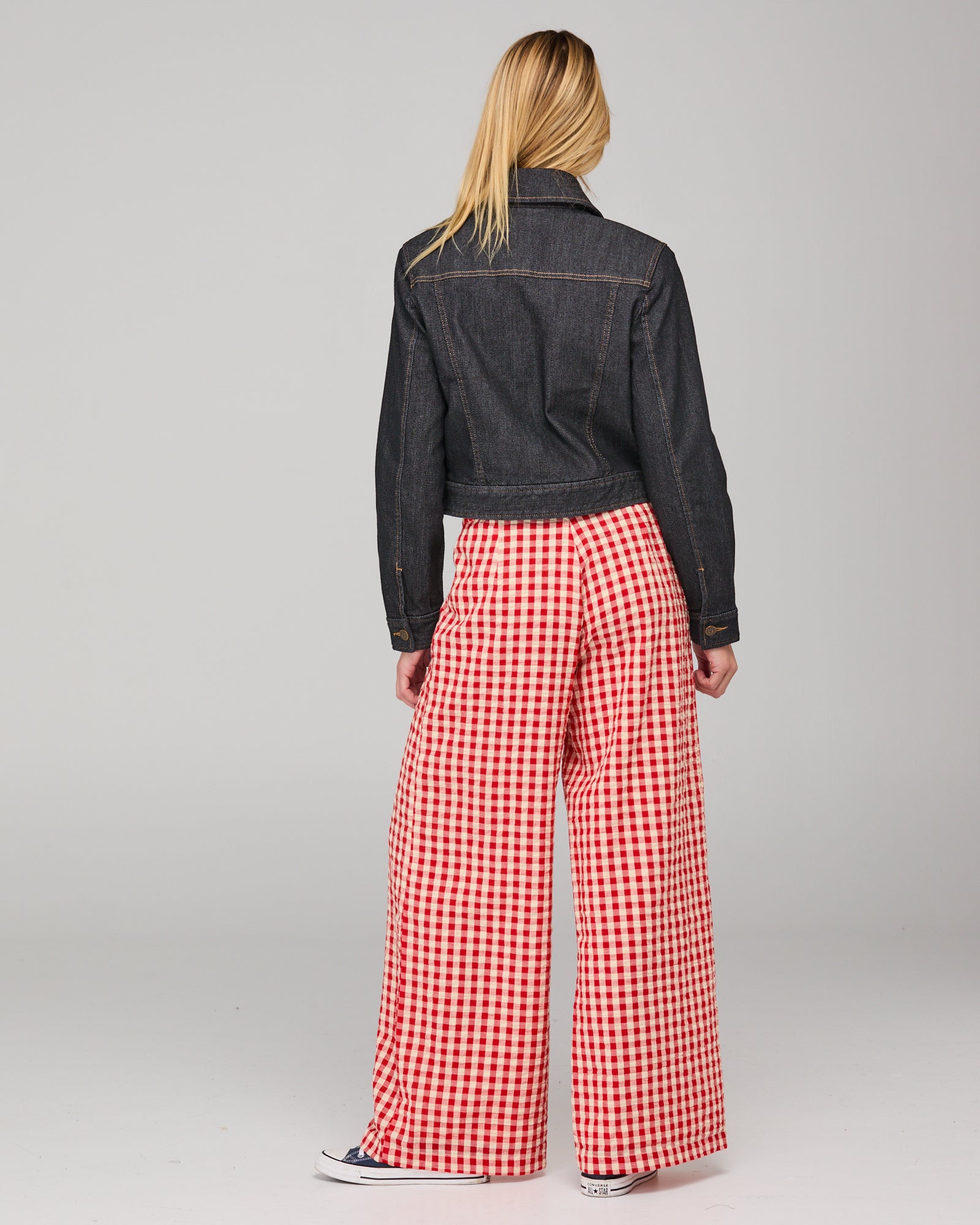 Fay Pant - Red Seersucker