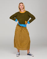 Guru Skirt - Mustard Seersucker