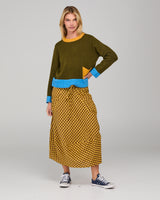 Guru Skirt - Mustard Seersucker
