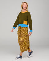 Guru Skirt - Mustard Seersucker