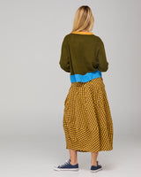 Guru Skirt - Mustard Seersucker
