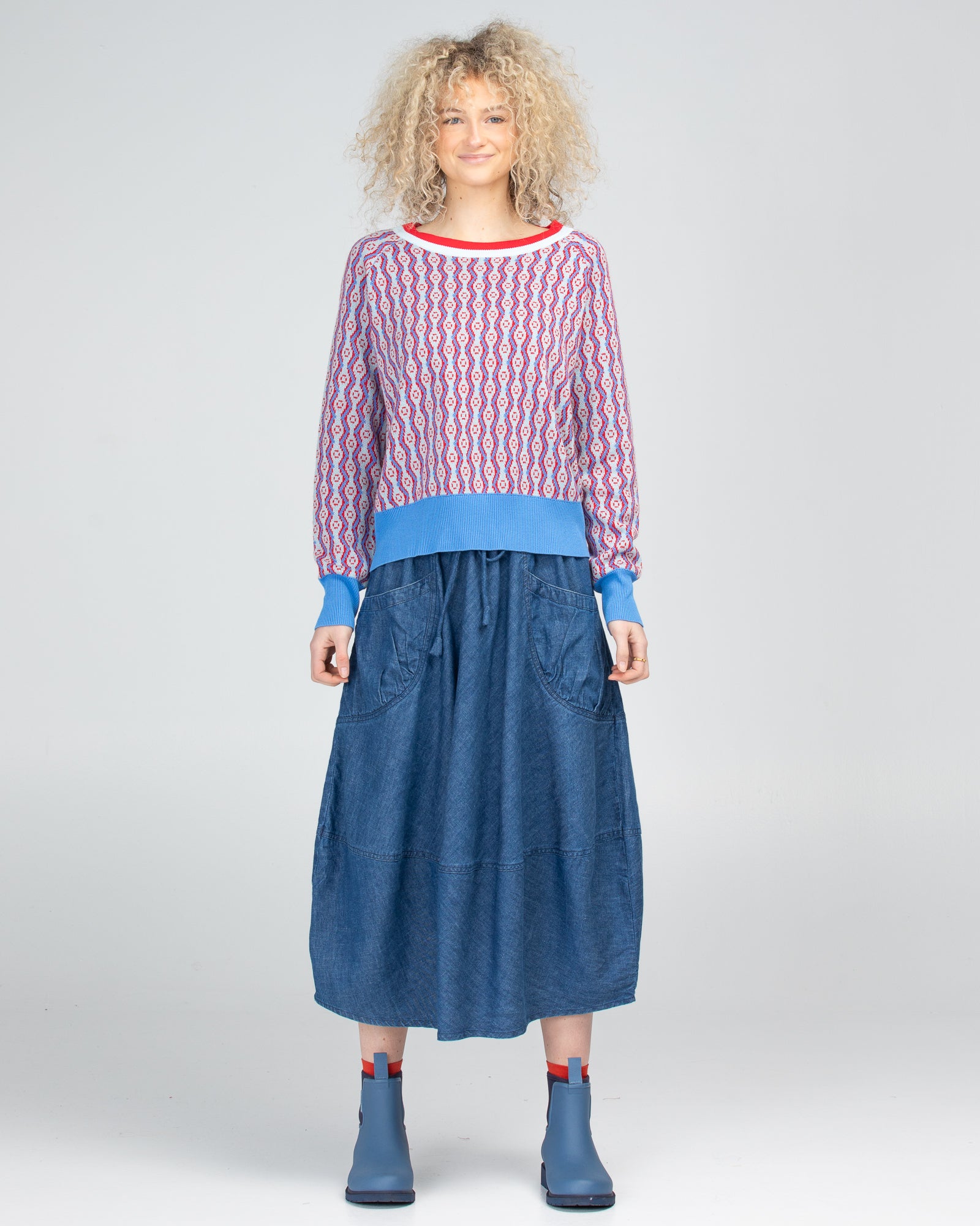 Guru Skirt - Mid Wash Denim