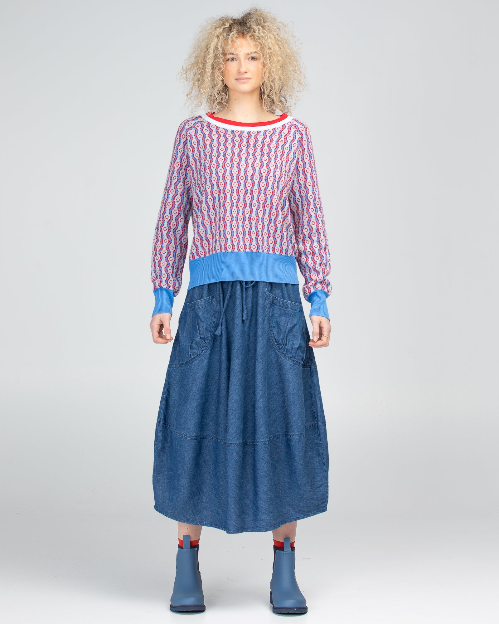 Guru Skirt - Mid Wash Denim